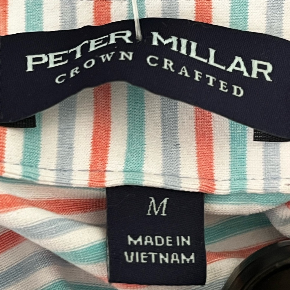 Peter Millar Blue and Orange Polo Shirt - Picture 8 of 11